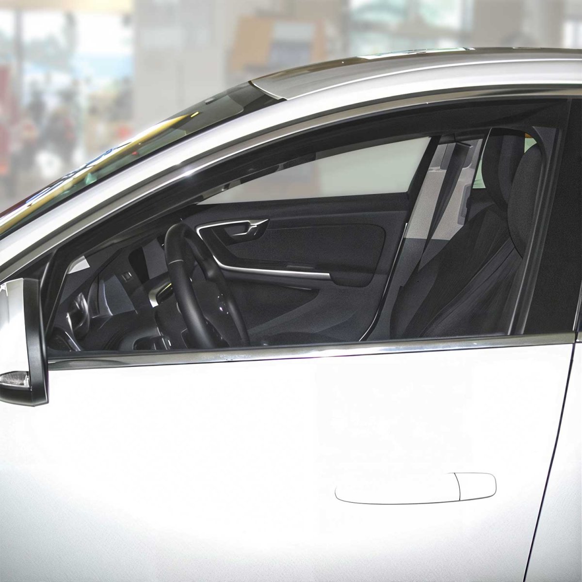 Volvo V60 Wind Deflector - Omac - Acrylic 2 Pcs - Black Smoke - 2010